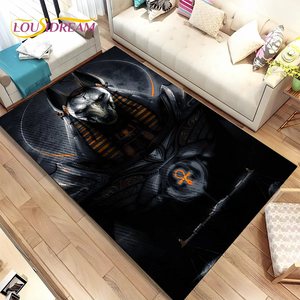 Egypt Anubis Horus Mythology Non-Slip Area Rugs