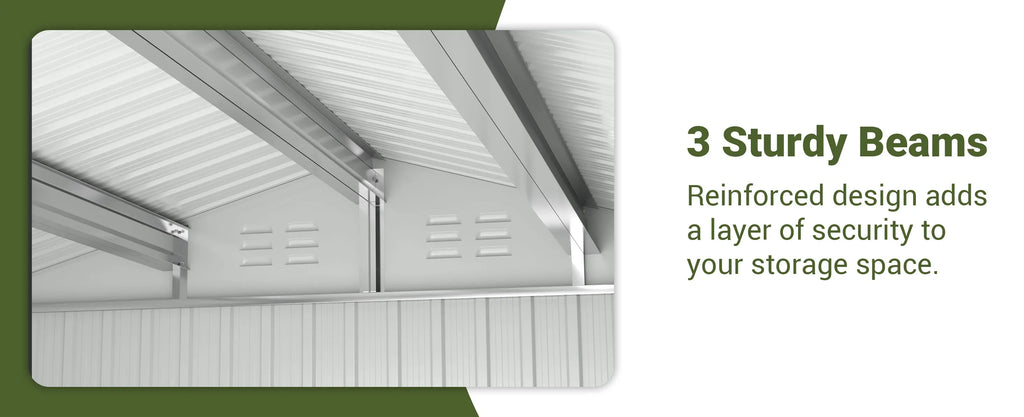 10x10~12x18FT Outdoor Metal Storage Shed w/ Lockable Door