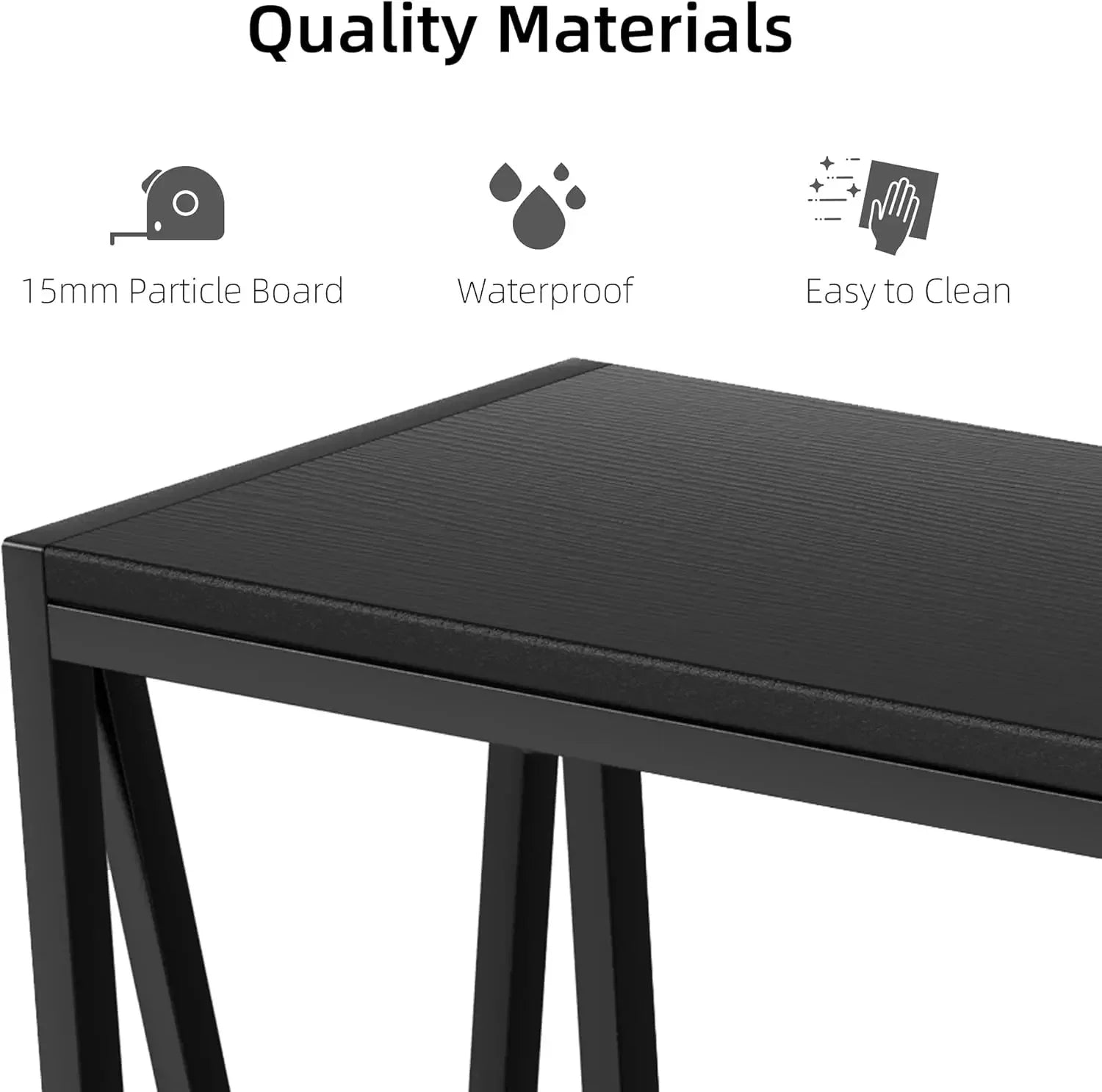 2-Tier Narrow Console Sofa Side Table