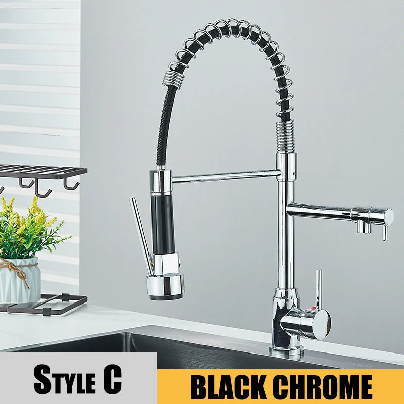 Sink Faucet Pull Down, Dual Spout