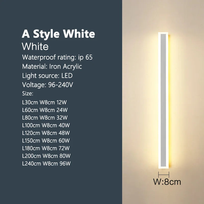 Waterproof LED strip background wall lamp