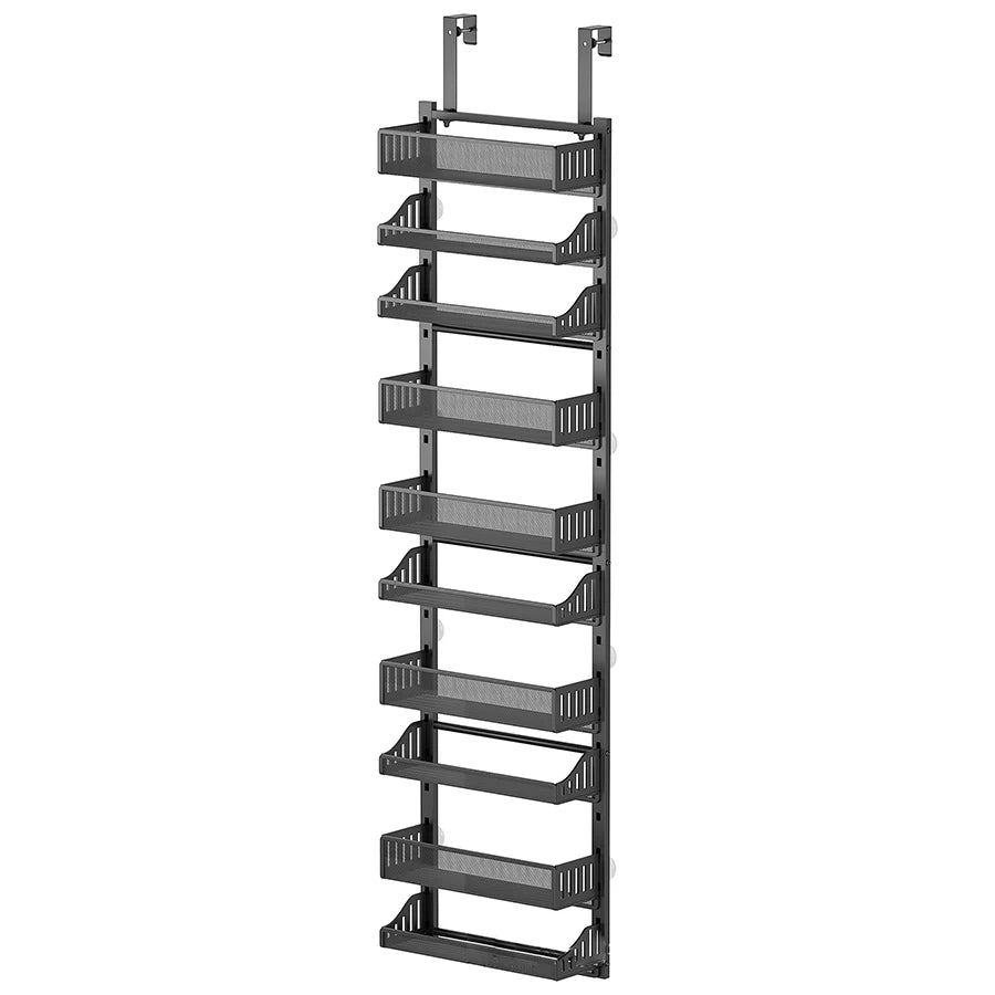 10-Tier Pantry Door Hanging Steel Storage Rack