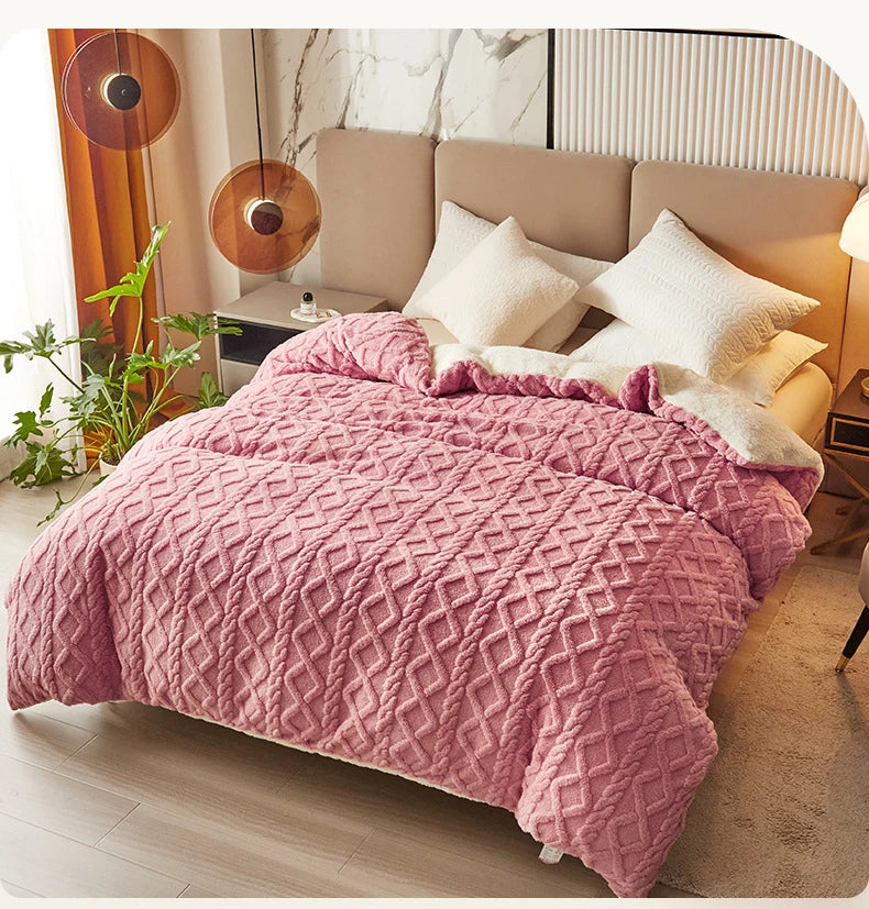 Artificial Fleece, Quilt Blanket, Various Colors, Sizes