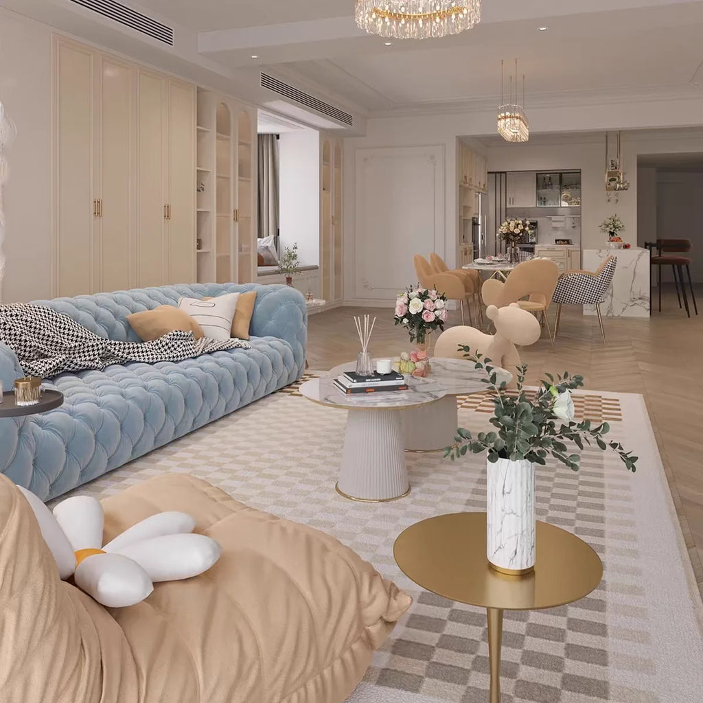 Living Room Sofa Modern Luxury White