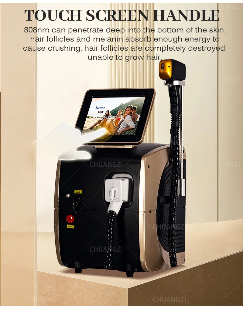 Ice Titanium Laser Hair Removal Machine, Permanent Removal