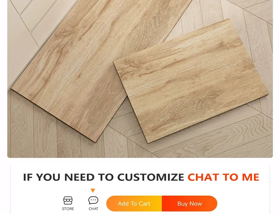 Waterproof Floor Mat, Imitation Wood, Long Size