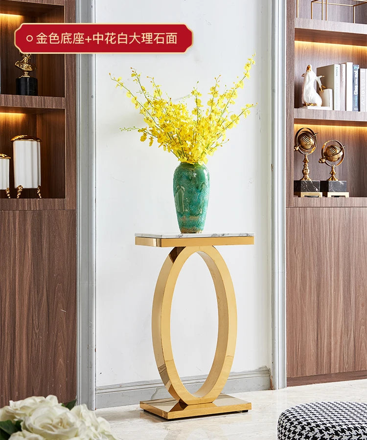 Metal Console Design Corner Table Living Room, Hallway