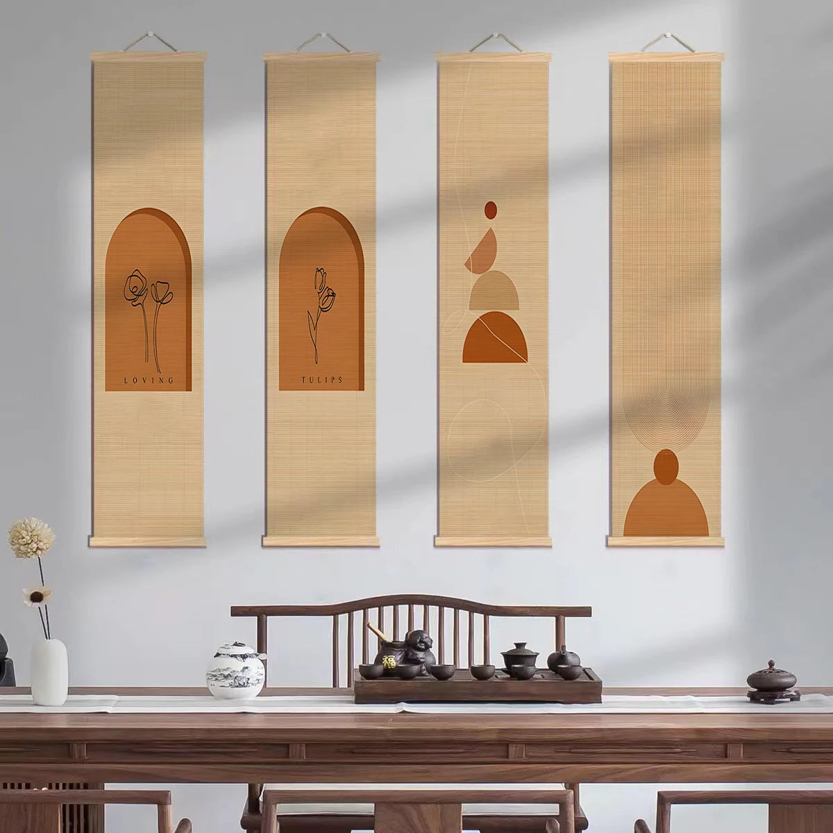 Bamboo Curtain Decoration, Various Patterns, Sizes