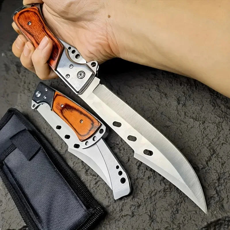Outdoor Tri-fold Knife with Nylon Sheath