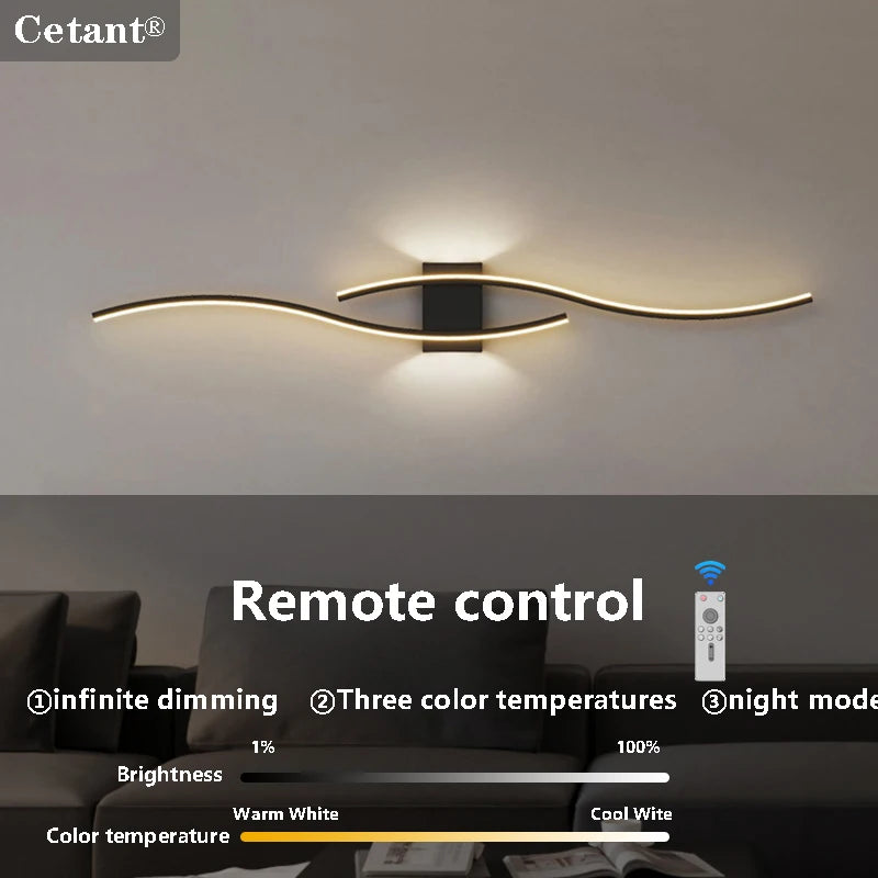 LED Wall Lamp, Smart Remote Control, Adjustable Color