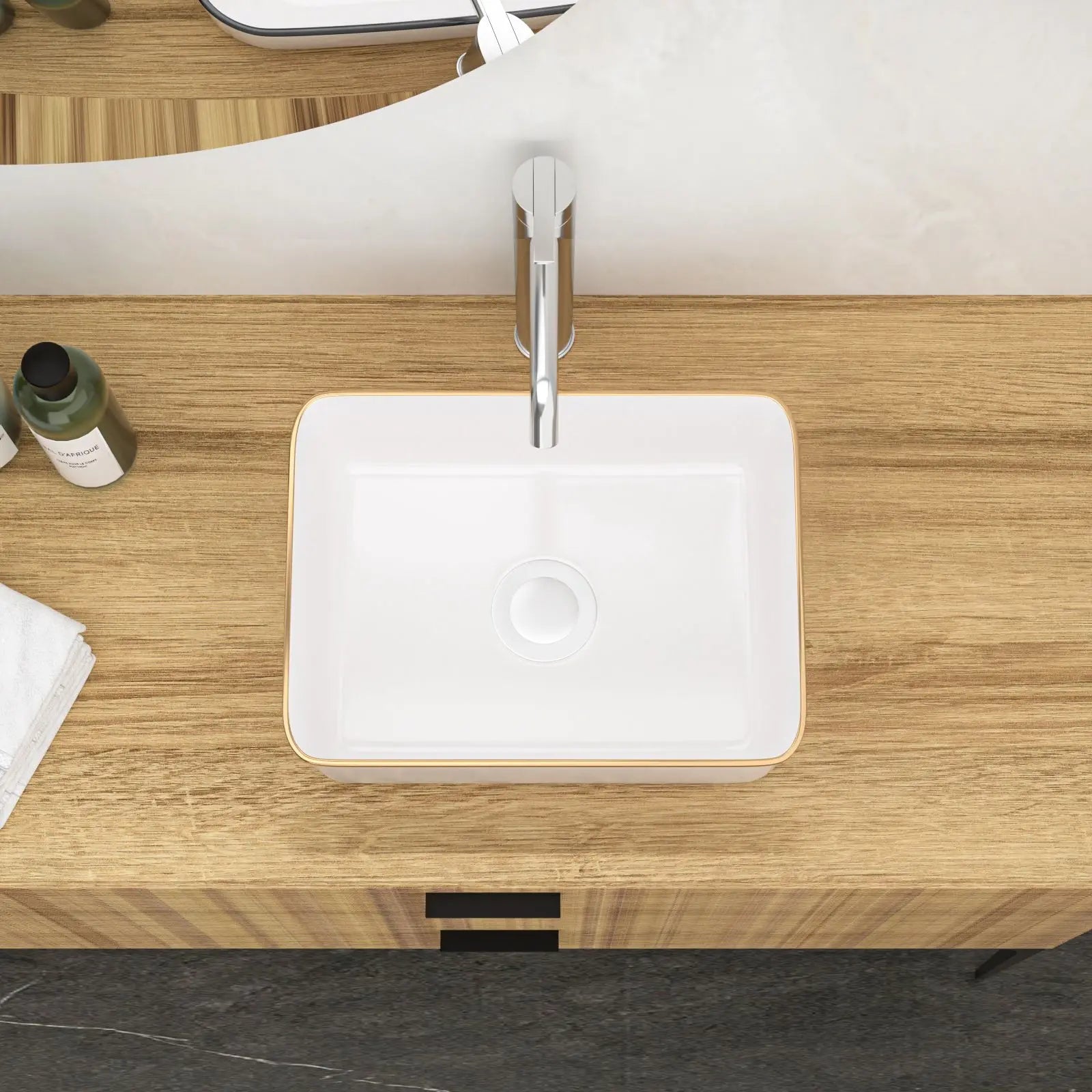 16x12 Inch Ceramic Vessel Bathroom Sink
