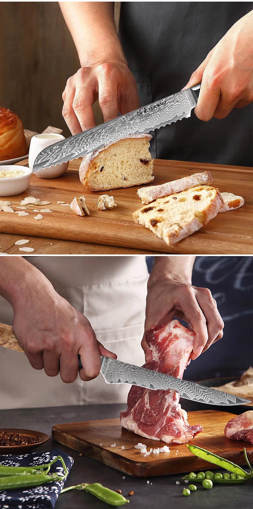 Damascus Kitchen Chef Knife High Carbon Steel