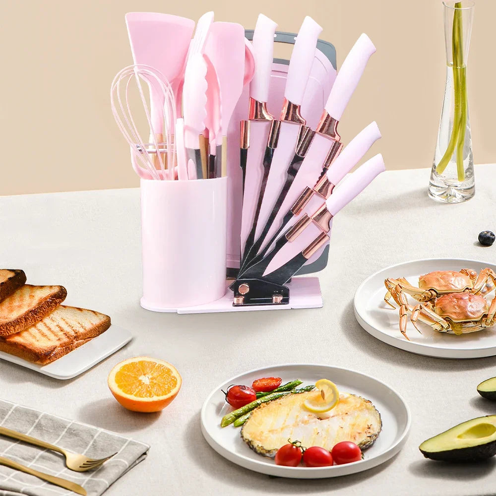 Heat Resistant Silicone Knives, Soup Spoon, Scissors, Peeler