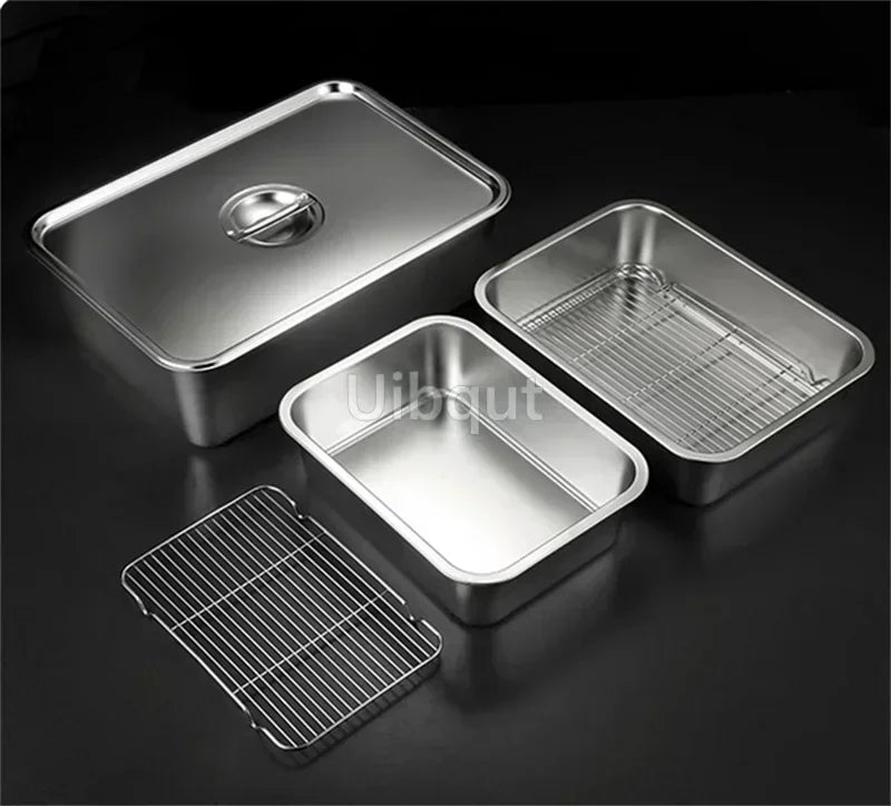 Stainless Steel Trays, Storage, Kitchen Containers, Lids