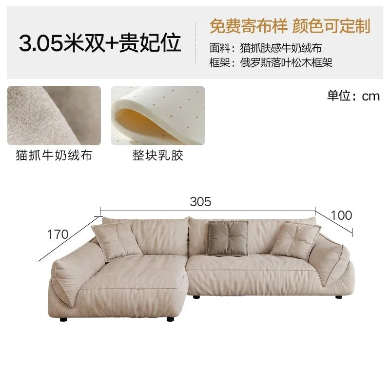 Velvet Corner Sofa for Cozy Living Room