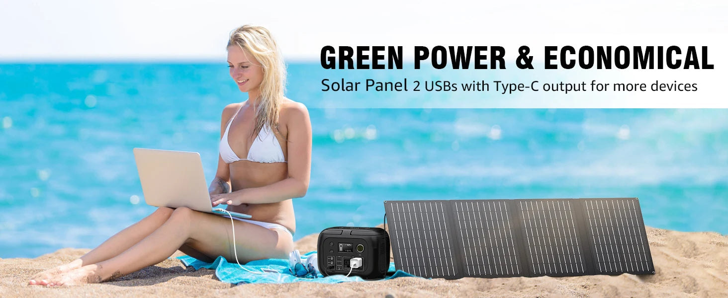 300W Solar Generator With 40 Watt Solar Panel