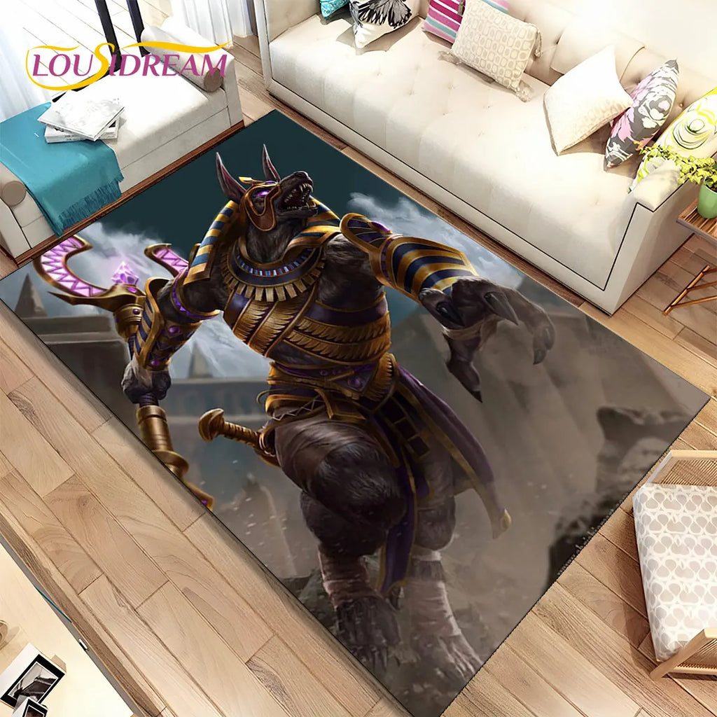 Egypt Anubis Horus Mythology Non-Slip Area Rugs