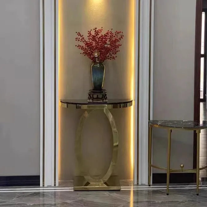 Metal Console Design Corner Table Living Room, Hallway