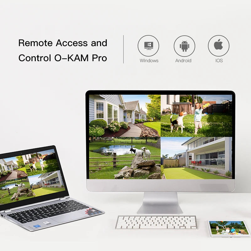 Wireless Solar-Powered Security Camera, PIR Motion Alarm