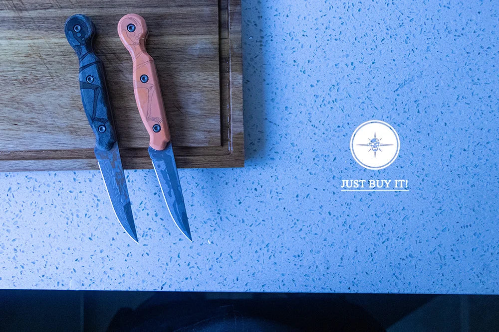 Damascus Steel, Wood Handle Fixed Blade Knife