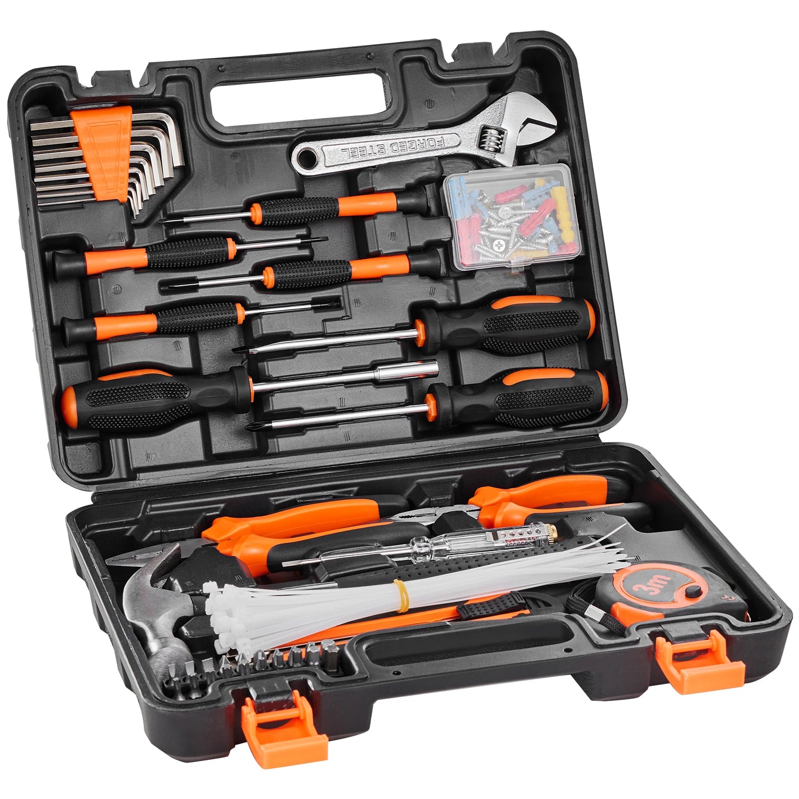 SucceBuy Tool Kit Home Repairing Tool Kit with Portable Tool Storage Case Home Maintenance DIY Projects and Automotive Repair