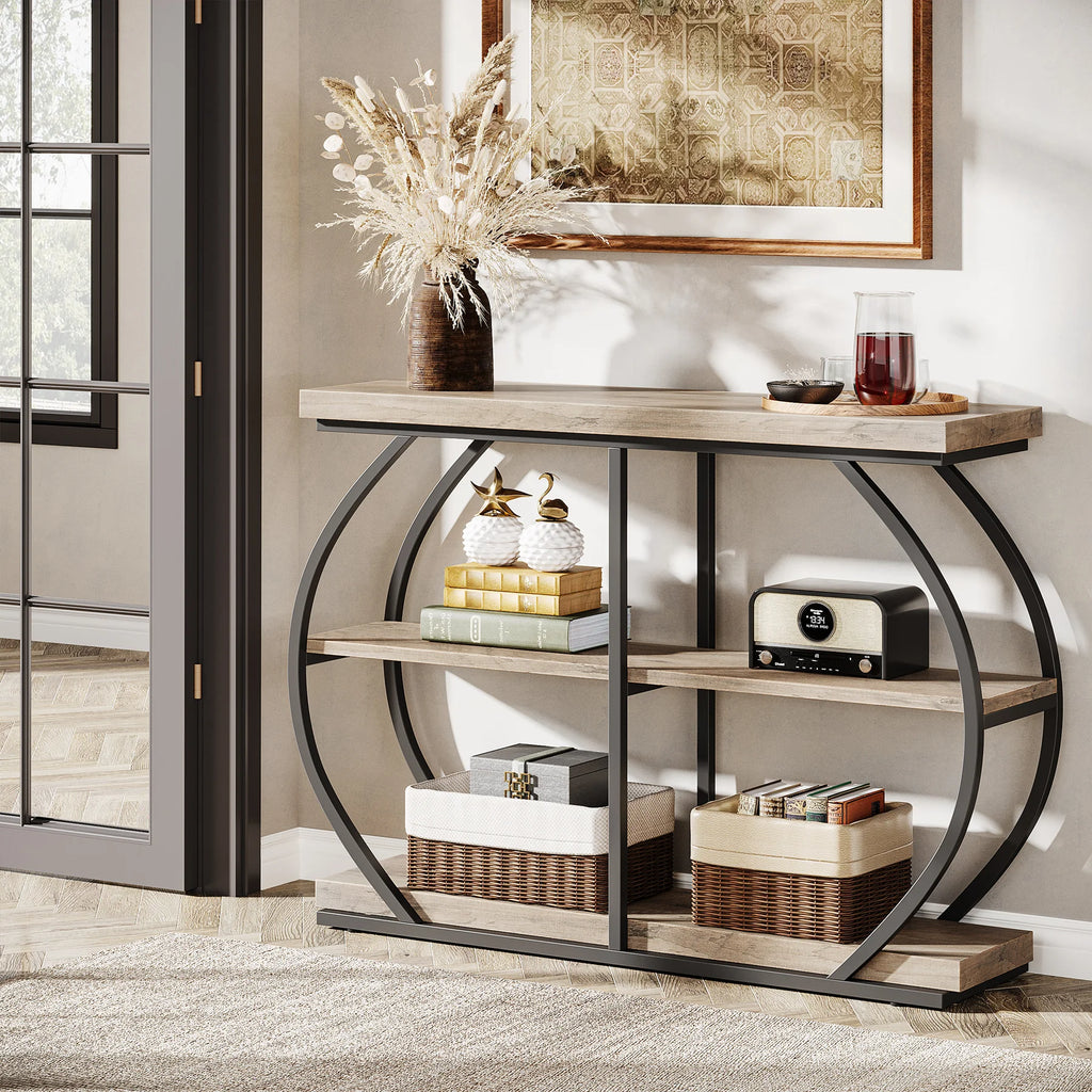 41.3" Console Table, 3-Tier Entryway Table