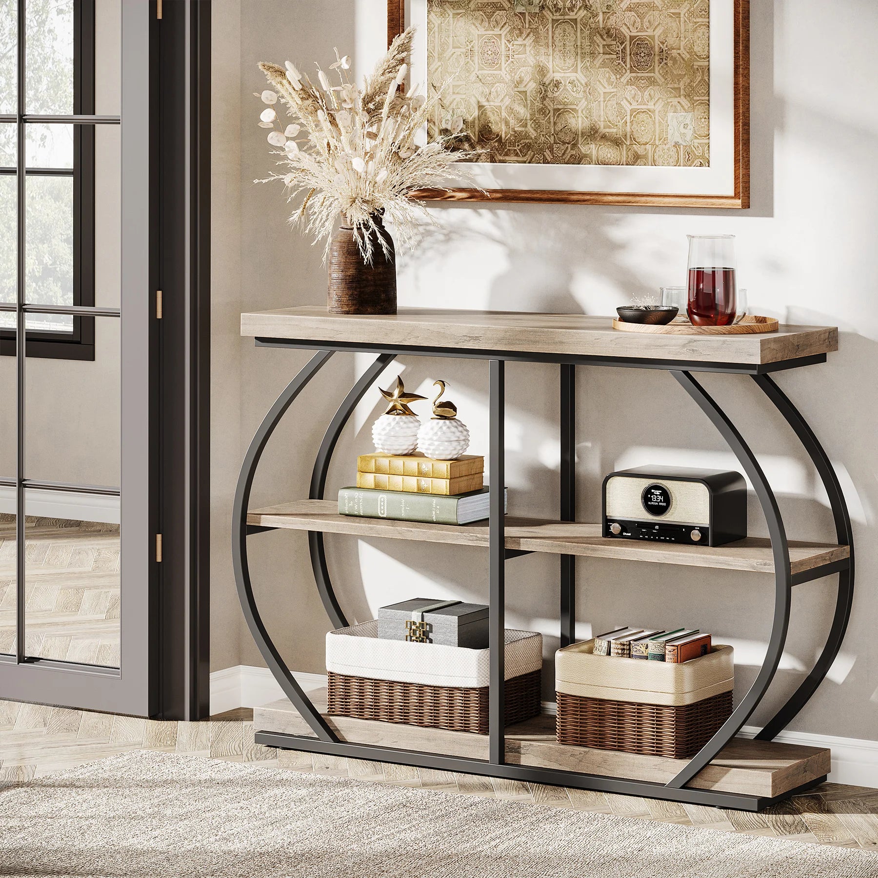41.3" Console Table, 3-Tier Entryway Table