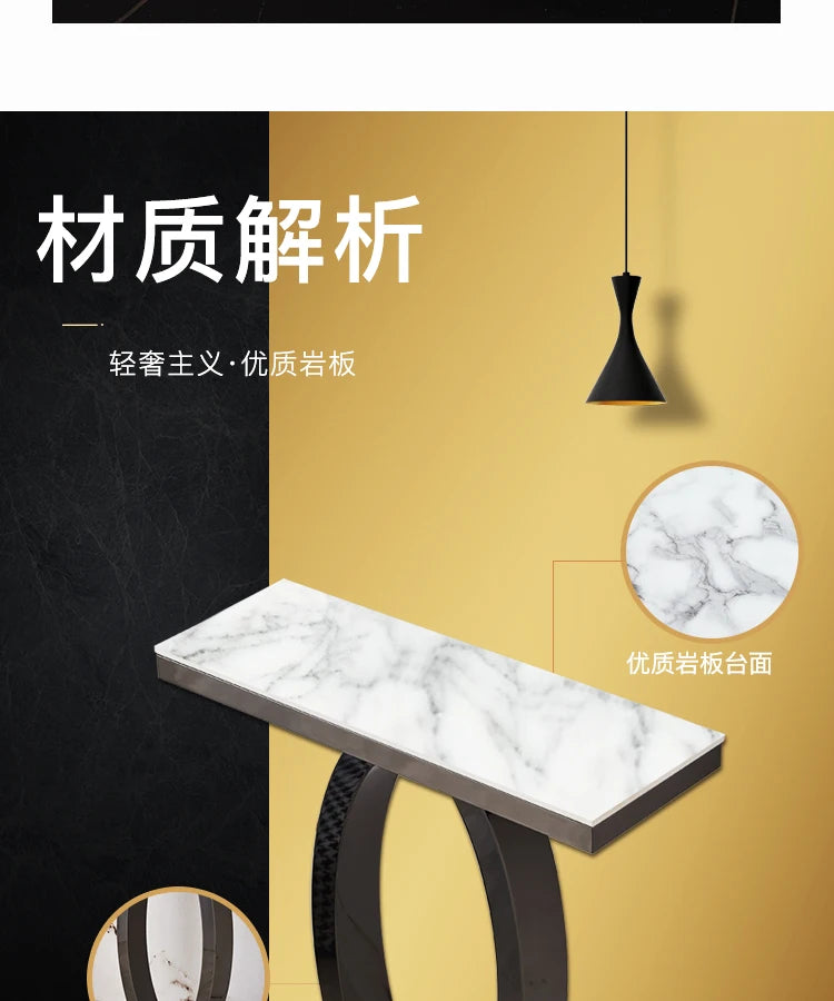Metal Console Design Corner Table Living Room, Hallway