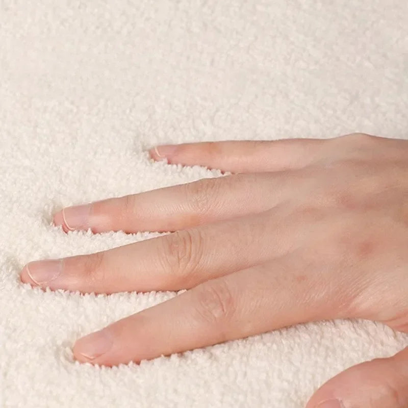 Cream, Non-Slip, Soft Floor Mats