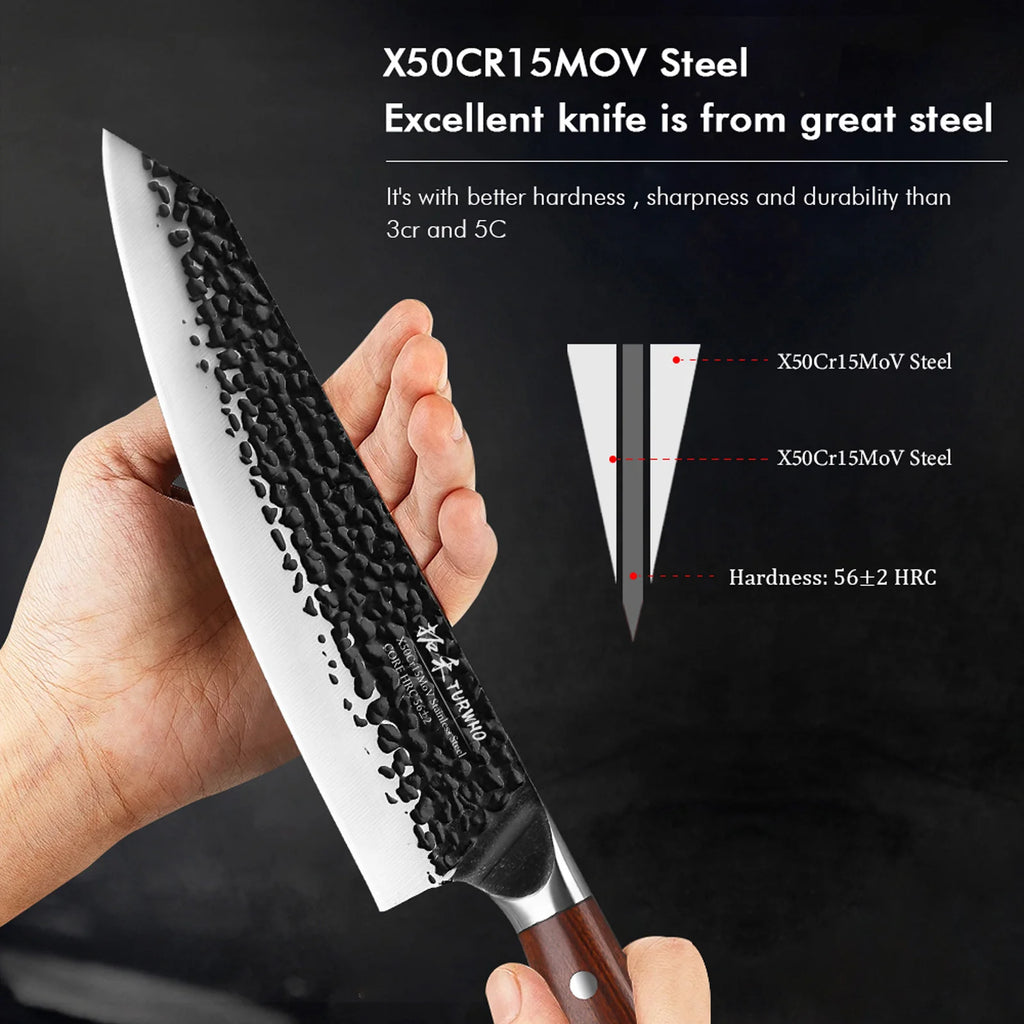 Japanese Hand Forged Stainless Steel Kitchen Knives