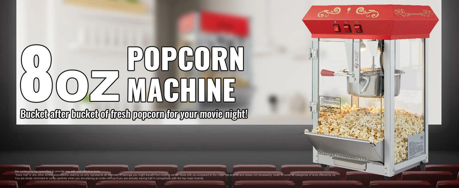 8/12Oz Electric Popcorn Maker, Scoop Spoon