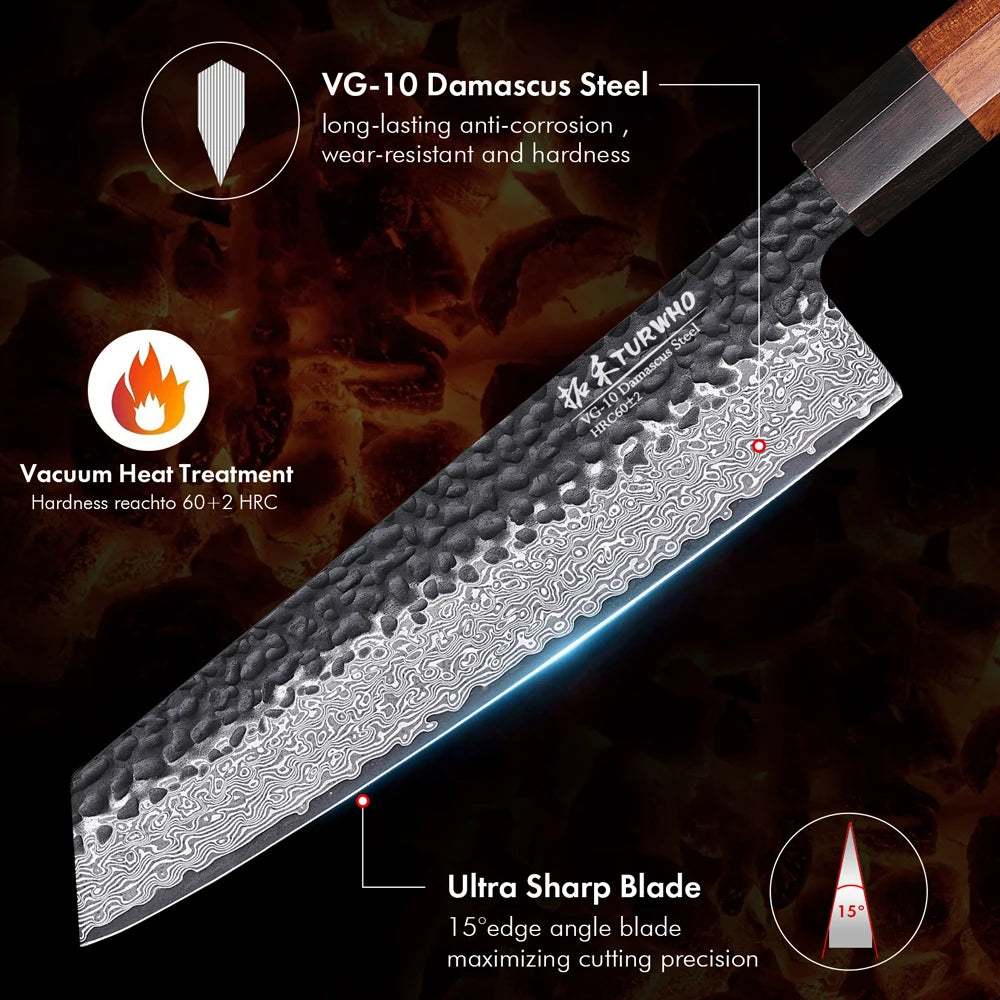 8.2-inch Japanese Chef Knife Handmade Damascus Steel