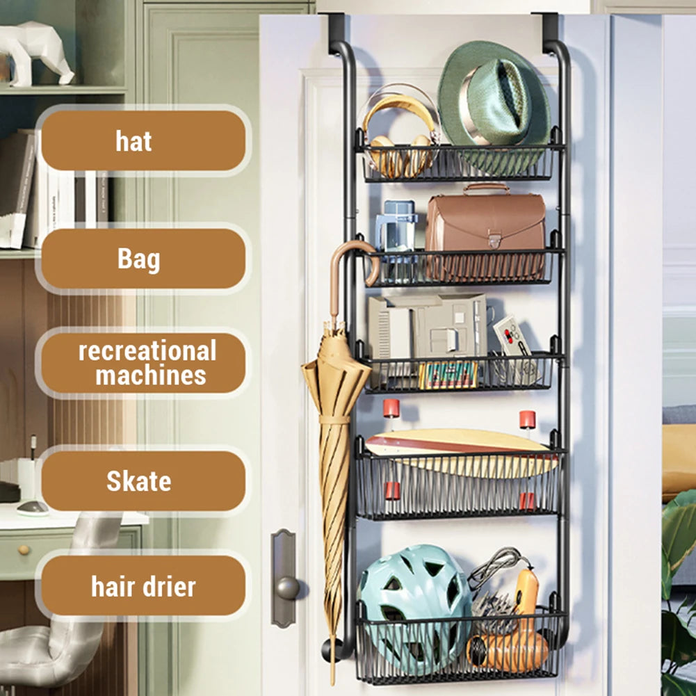 Over The Door Storage Organizer, Metal Hanging Shelf