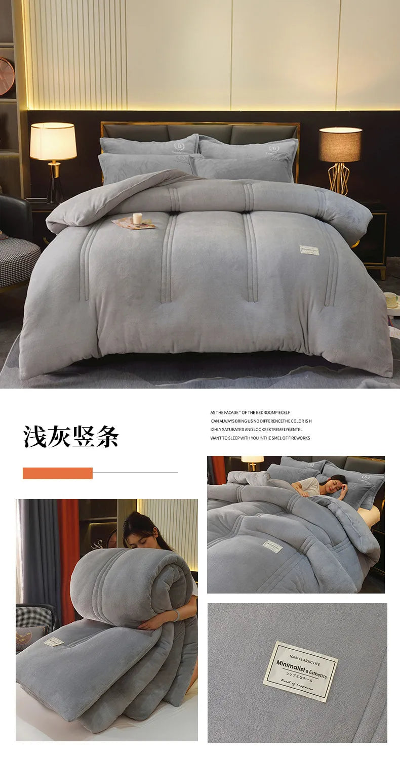 double-sided lamb wool quilt, Various Colors, Sizes