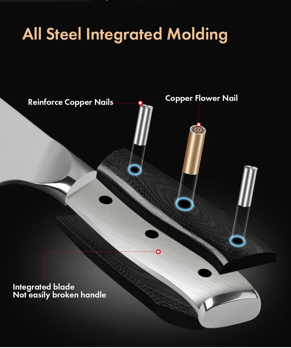 7" Bone Chopper Knife 67 Layers Japanese Damascus Steel