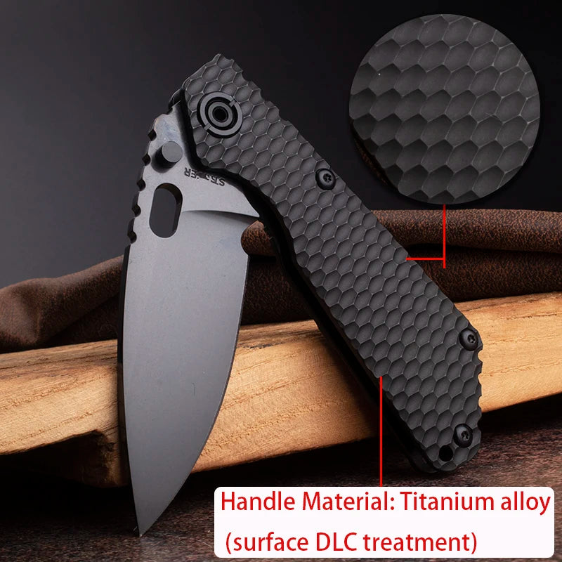 Titanium Handle, Folding Pocket Knife