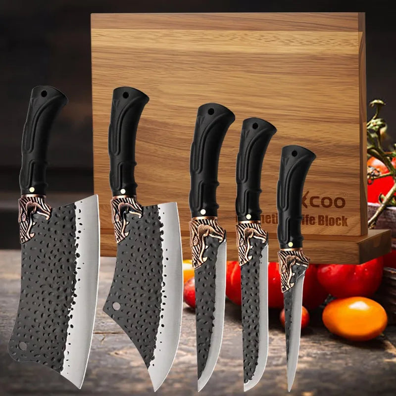 1PCS 6PCS 7PCS Professional Stainless Steel Chef Knife Set