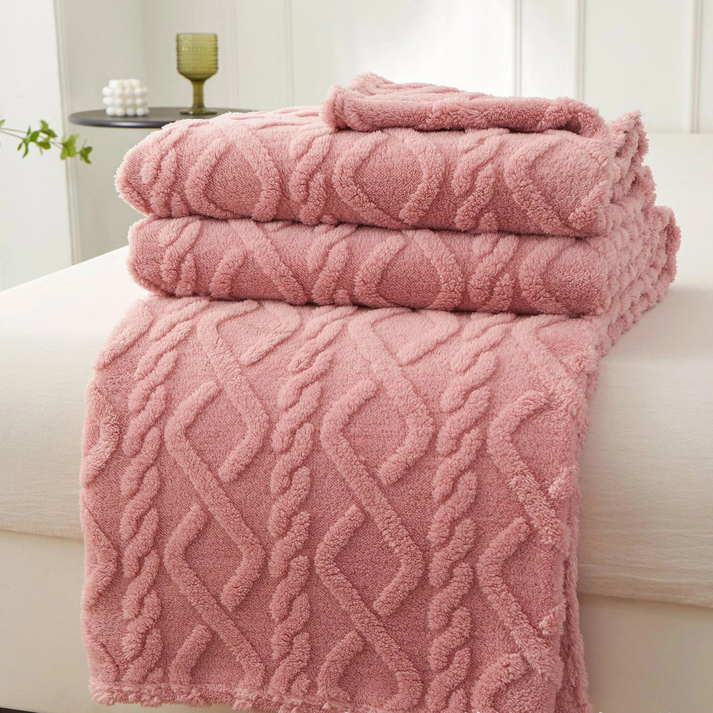 Sherpa Textile Fleece Blanket, Various Colors, Sizes