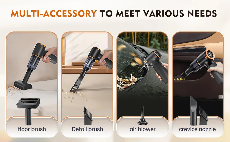 Handheld Mini 4-in-1 Powerful Vacuum Cleaner, Air Duster
