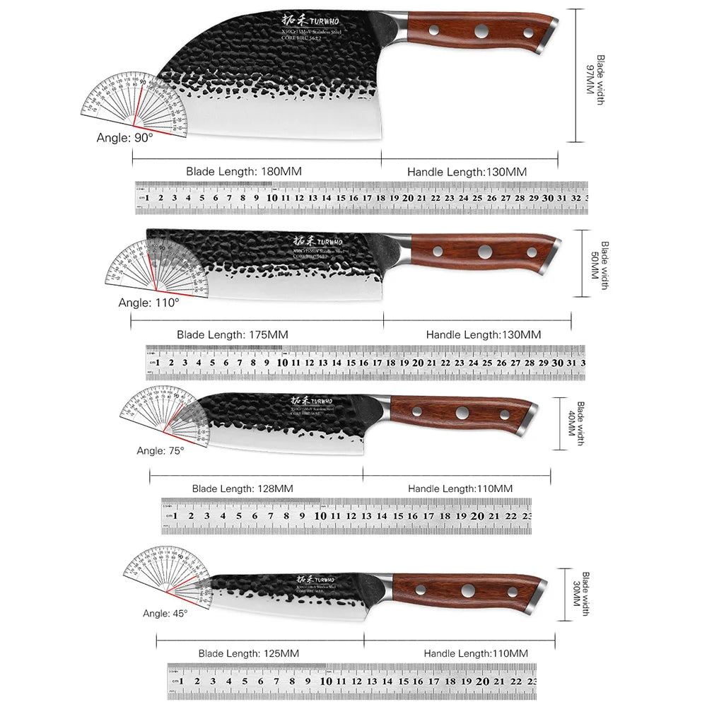 Japanese Hand Forged Stainless Steel Kitchen Knives