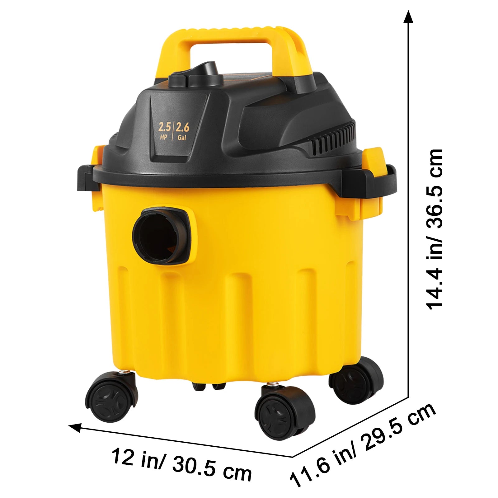 Wet Dry Vac 2.6 Gallon 2.5 Peak HP Shop Vacuum