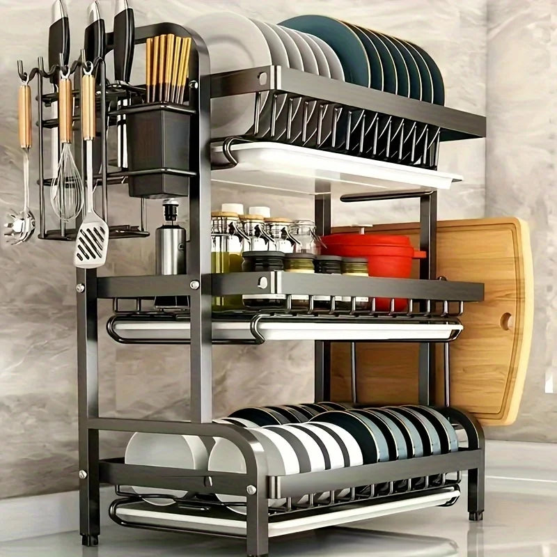 Dish Rack, Kitchen Countertop Utensil Holder