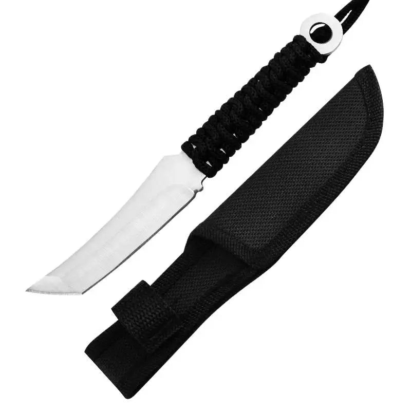 Mini Katana Knife, Paracord Handle, Nylon Sheath