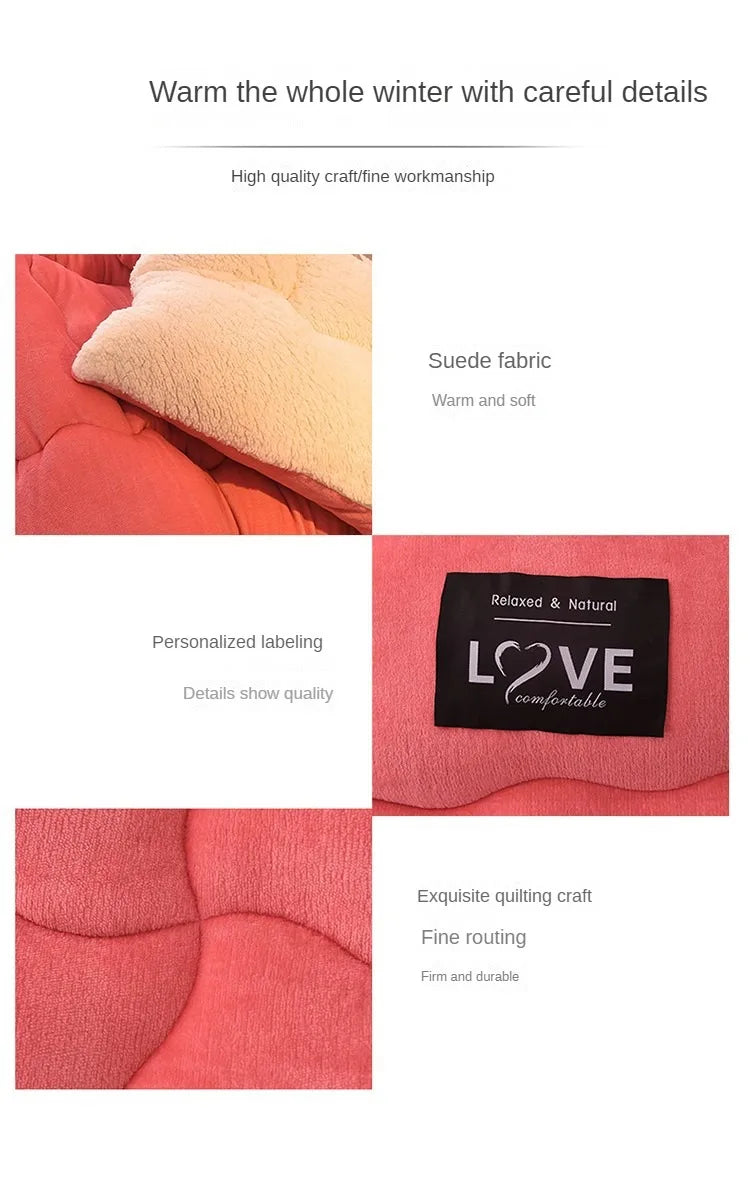 Lamb Wool, Cotton Quilt, Various Sizes, Colors