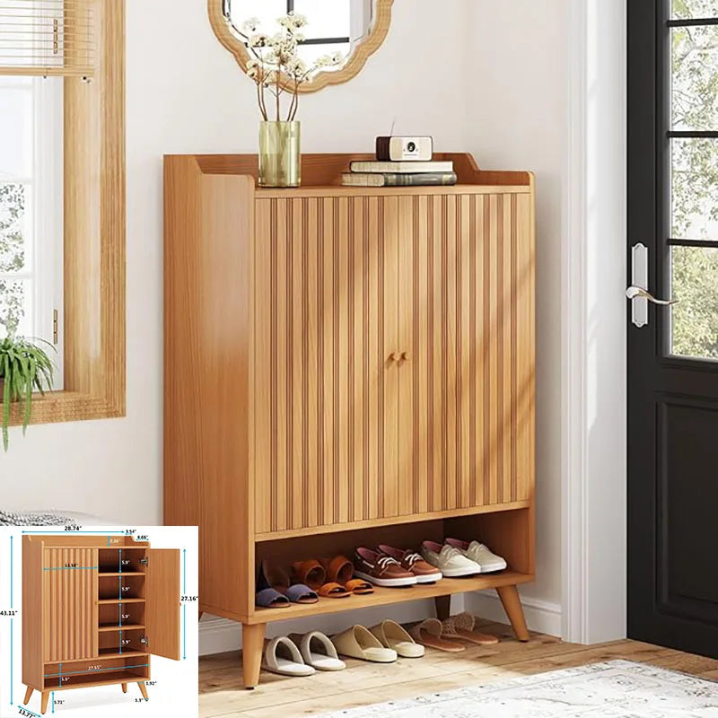 6-Tier Wooden Shoe Storage Cabinet