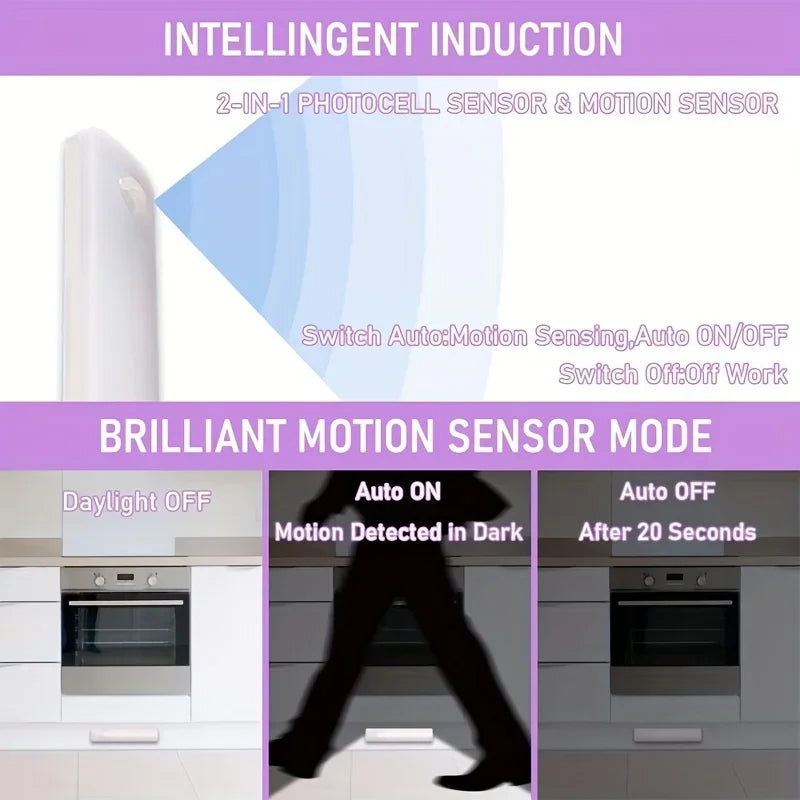 6 Pack Motion Sensor Light Indoor USB-C Rechargeable