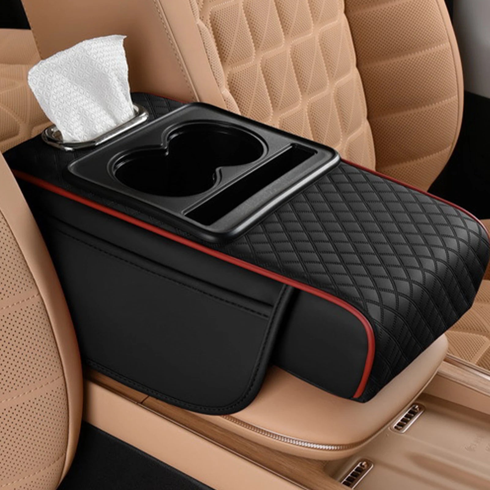 Armrest Heightening Cushion, Cup Holder Tissue Box