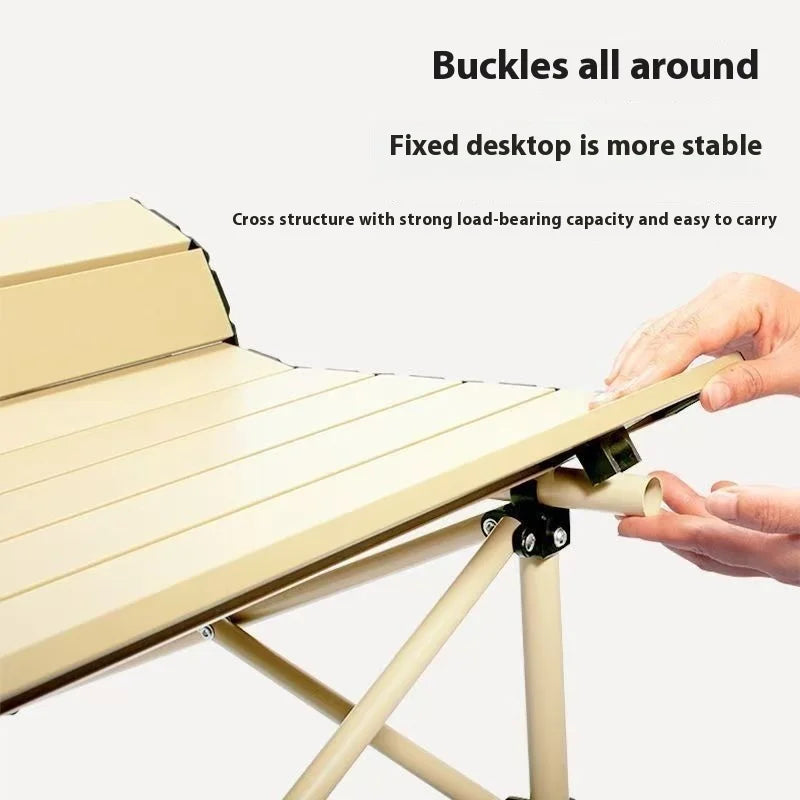 Aluminum Camping Table, Adjustable Height Fast Setup