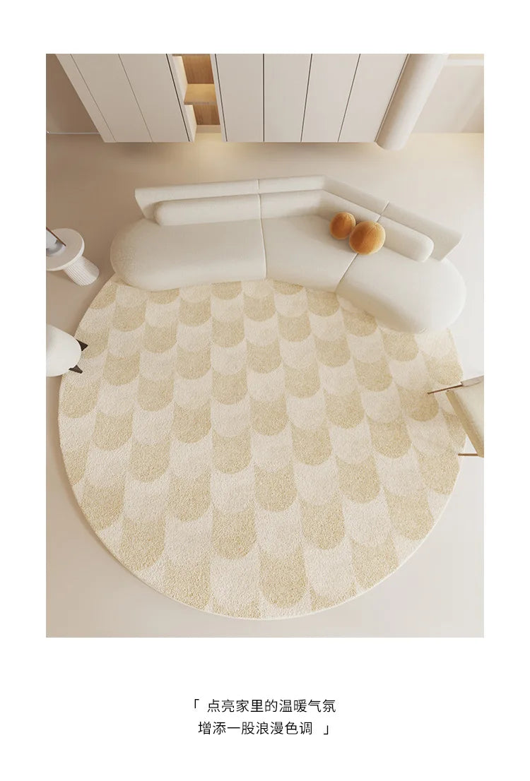 Fluffy Soft Lounge Rugs, Round Floor Mat, Anti-slip