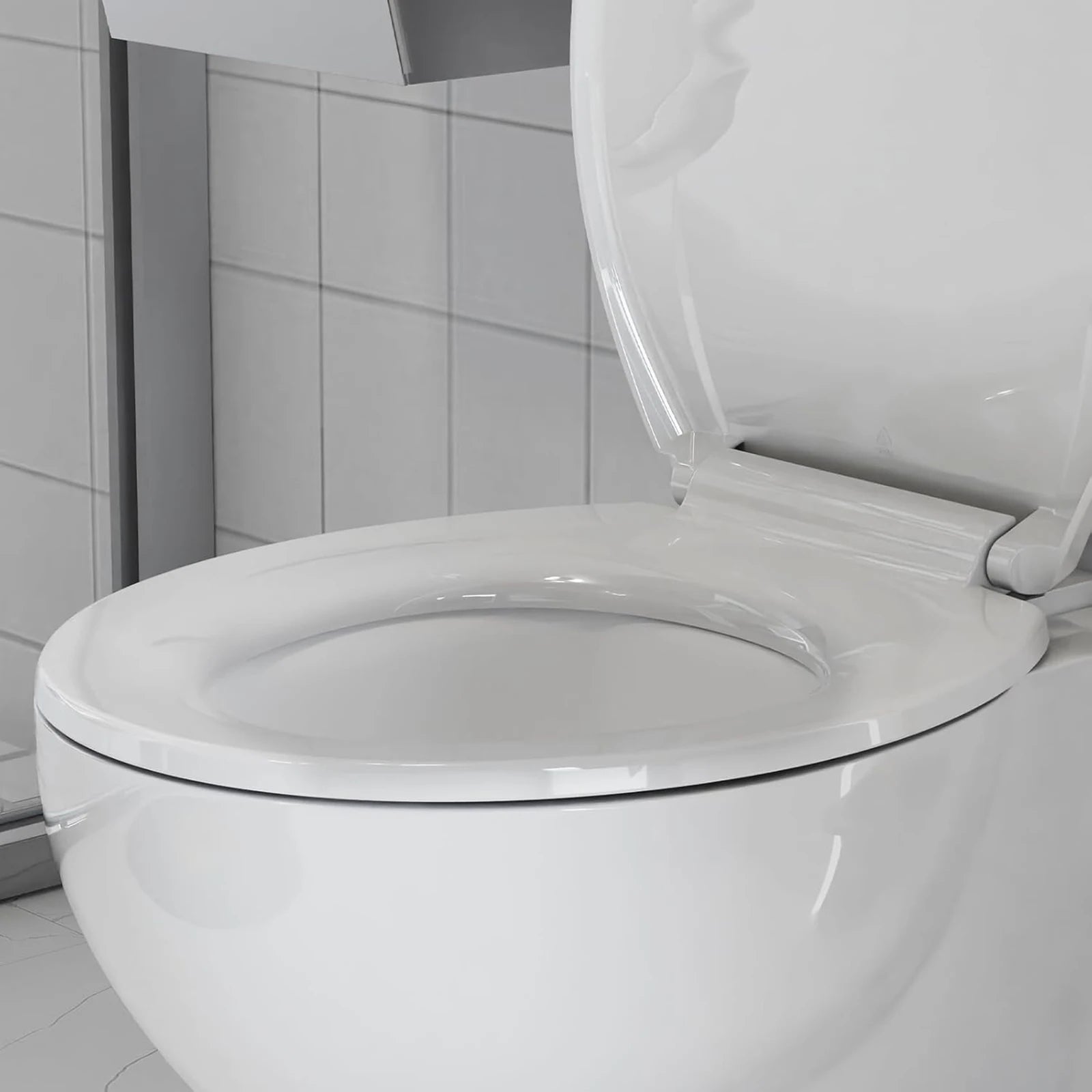 Elongated Toilet Seat, Quick Release-Attach, Soft Close